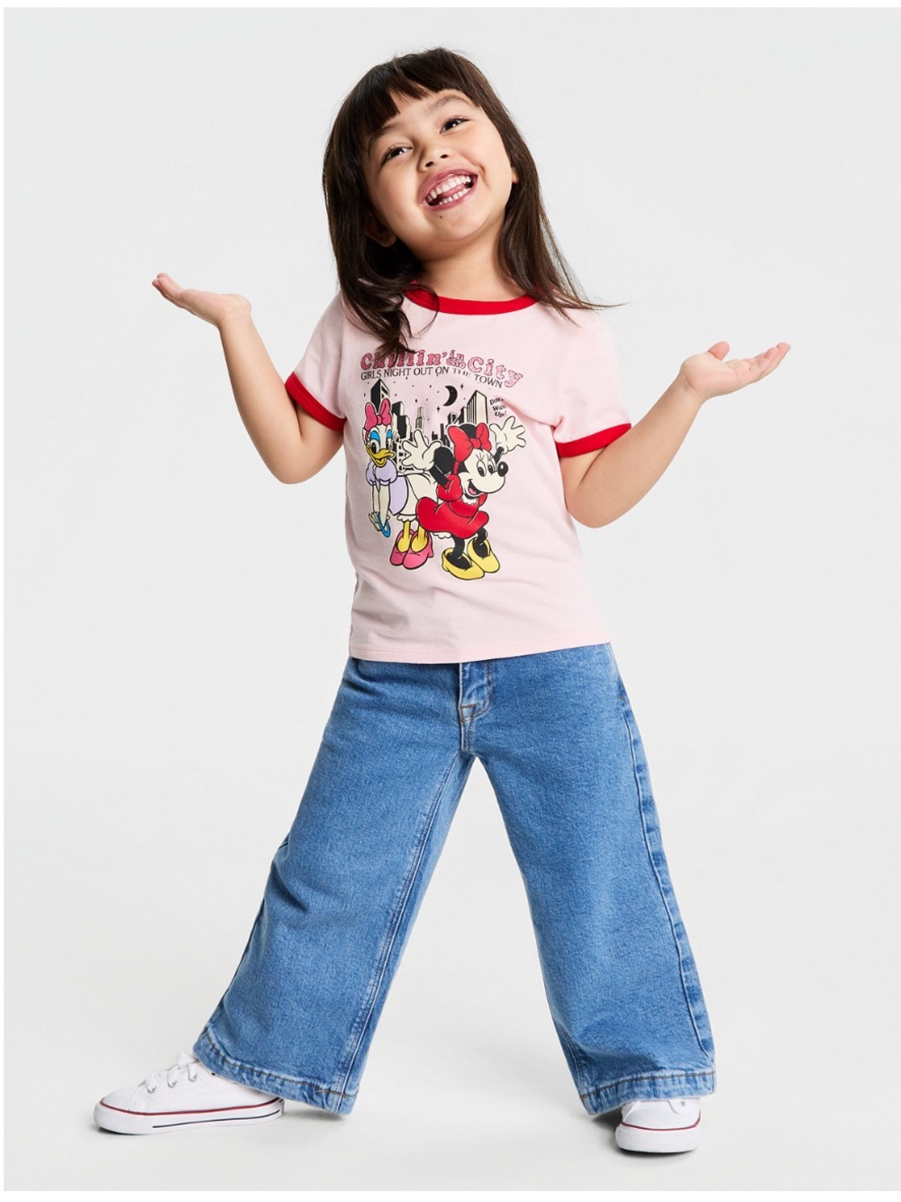 Disney | Macy's Toddler Girls Minnie Mouse & Daisy Duck Short Sleeve T-Shirt
